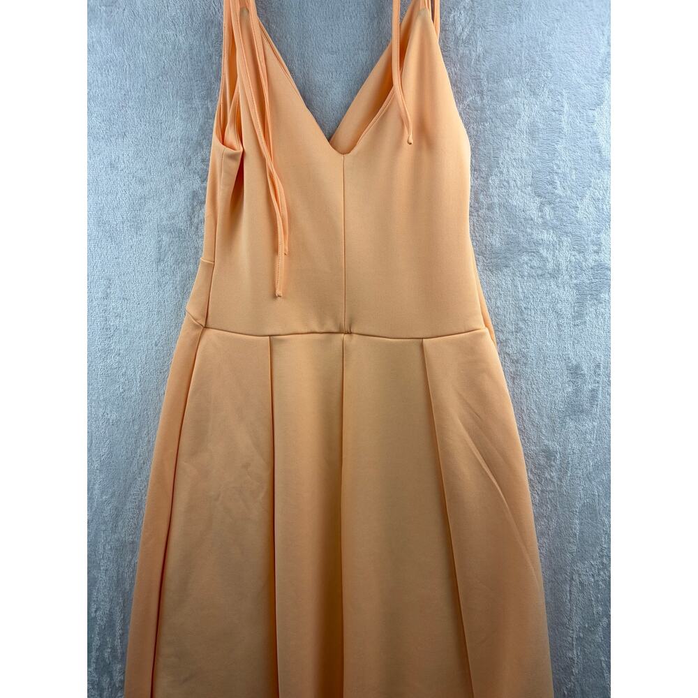 ASOS Design Tie Strap Formal Midi Dress - Apricot - Size 8 - Picture 6 of 9